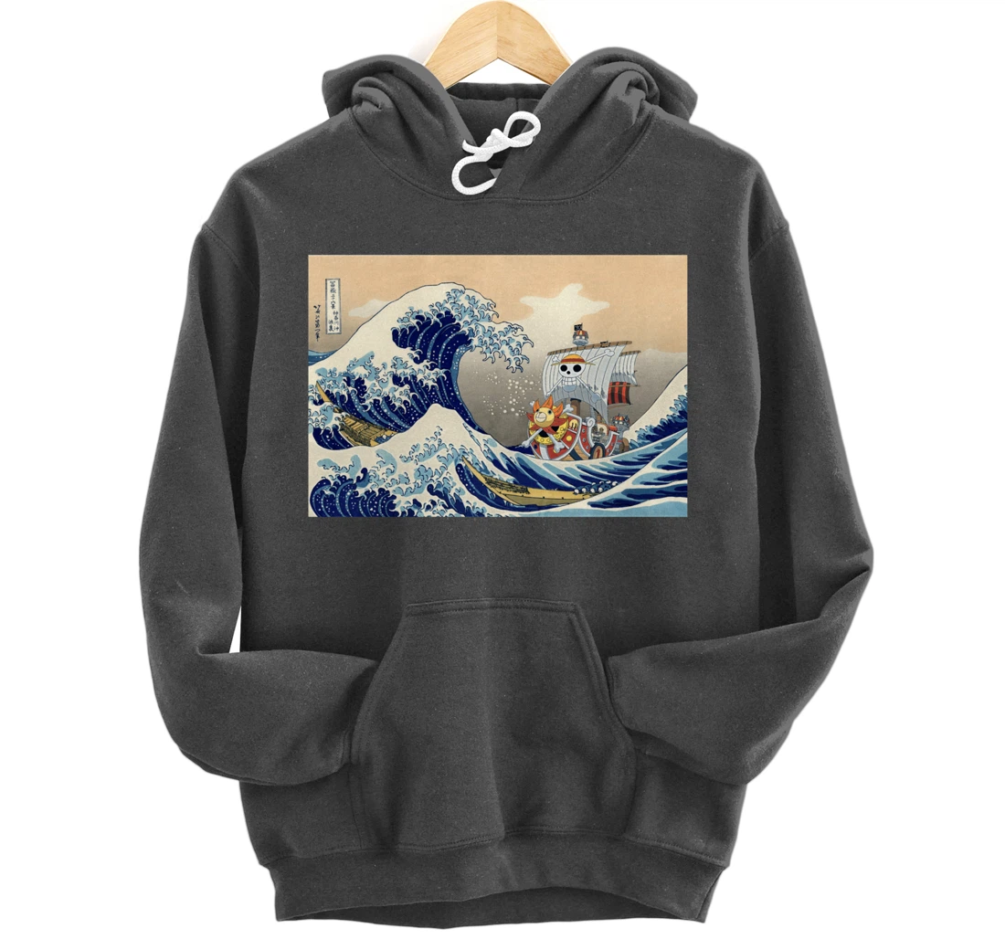 Hokusai The great wave off kanagawa Japanese art Anime Pullover Hoodie