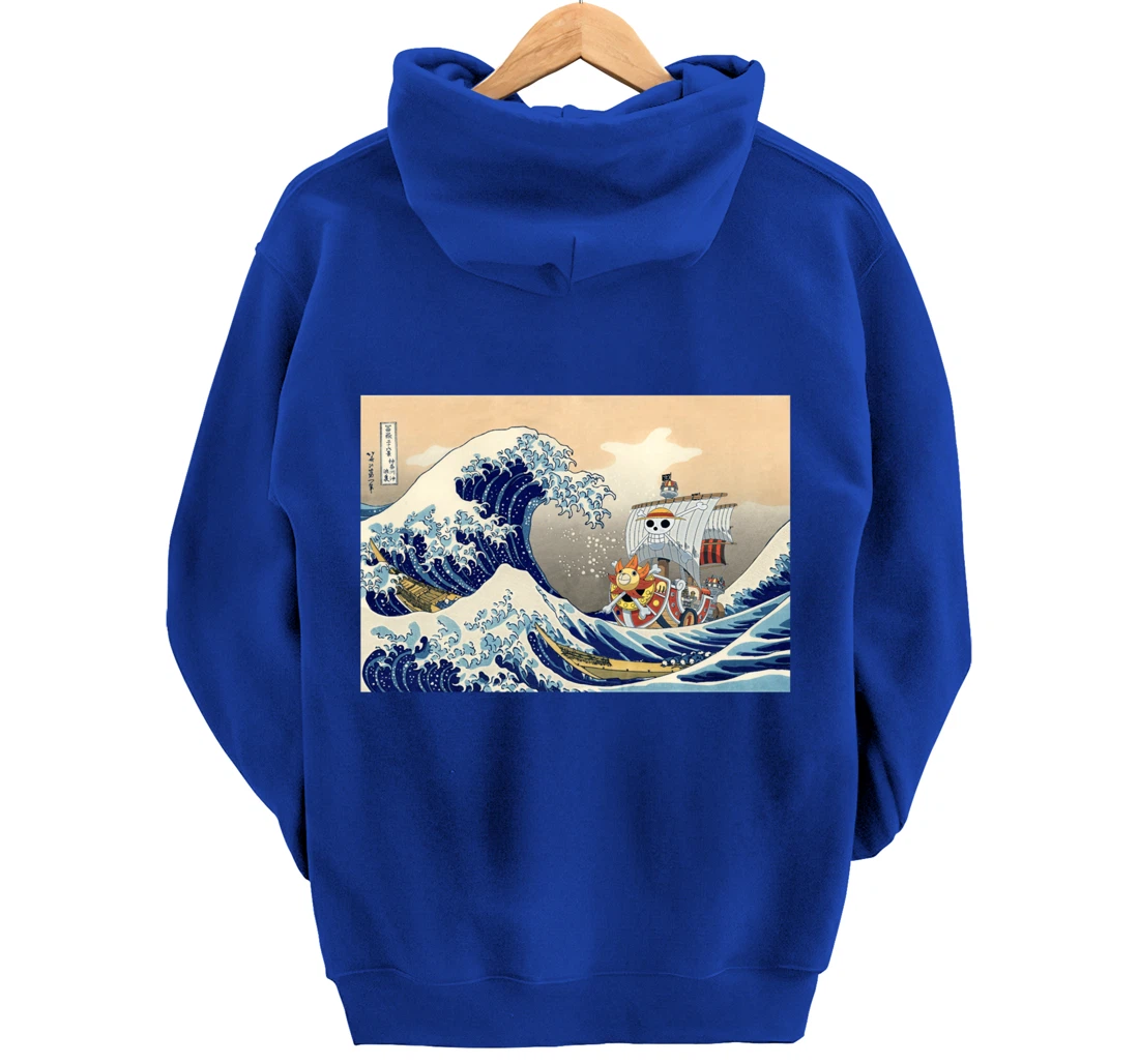 Hokusai The great wave off kanagawa Japanese art Anime Pullover Hoodie