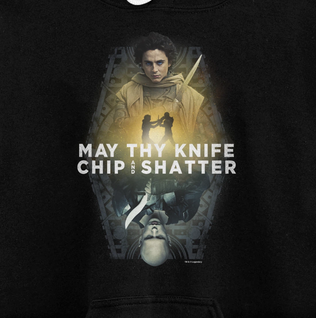 Dune Part Two May Thy Knife Chip & Shatter Epic Battle Shot Pullover Hoodie