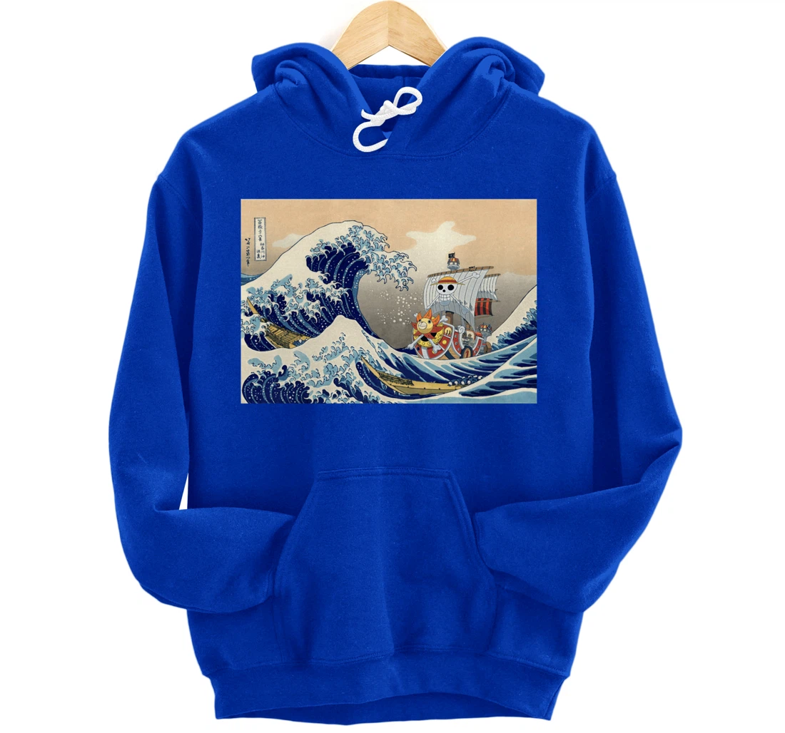 Hokusai The great wave off kanagawa Japanese art Anime Pullover Hoodie