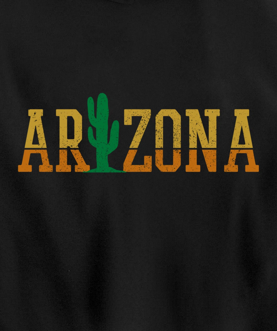 Arizona Cactus Vintage Retro Pride Souvenir Gift Pullover Hoodie
