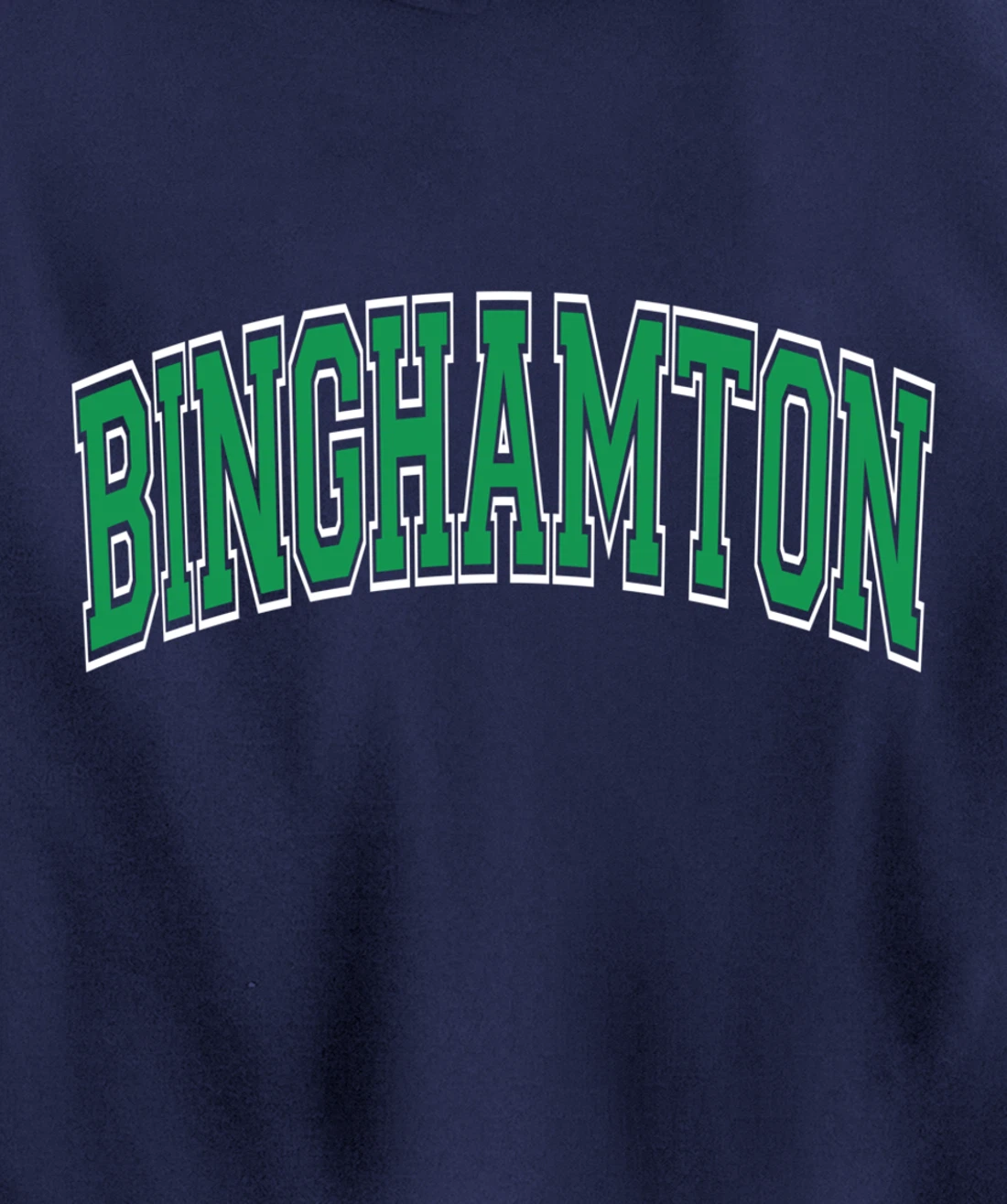 Binghamton Arched Green Text Pullover Hoodie