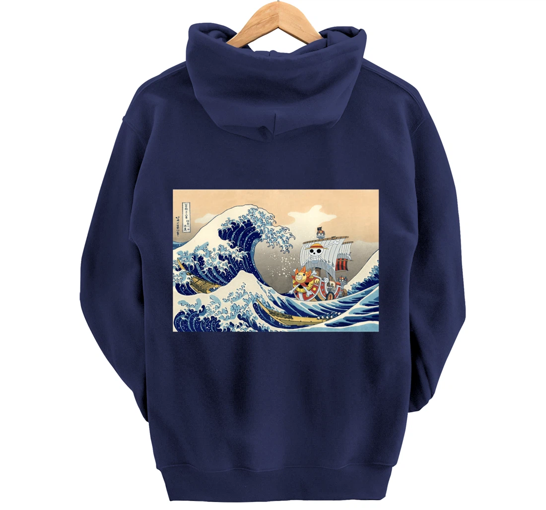 Hokusai The great wave off kanagawa Japanese art Anime Pullover Hoodie