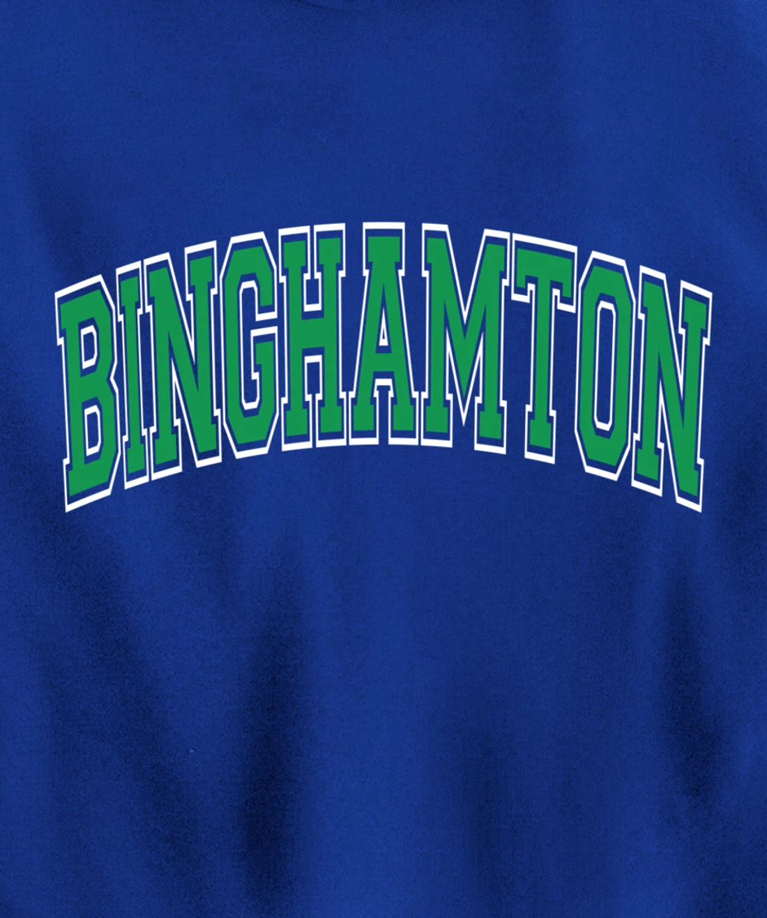 Binghamton Arched Green Text Pullover Hoodie