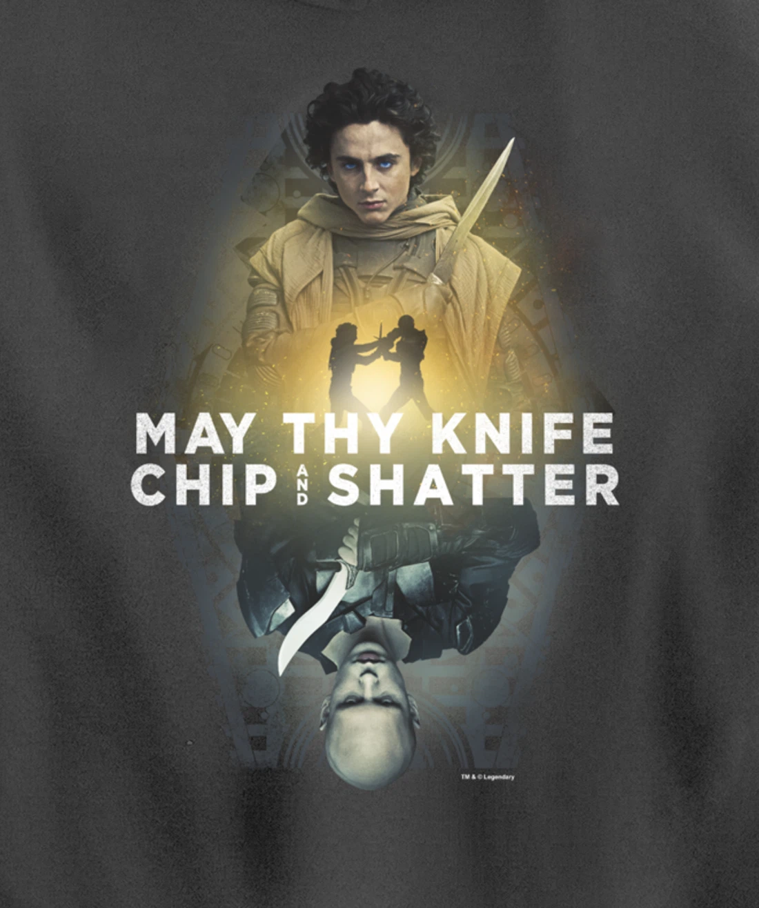 Dune Part Two May Thy Knife Chip & Shatter Epic Battle Shot Pullover Hoodie