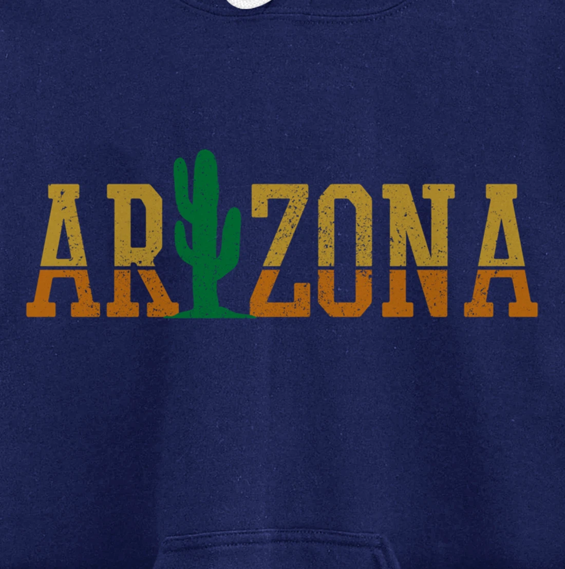 Arizona Cactus Vintage Retro Pride Souvenir Gift Pullover Hoodie