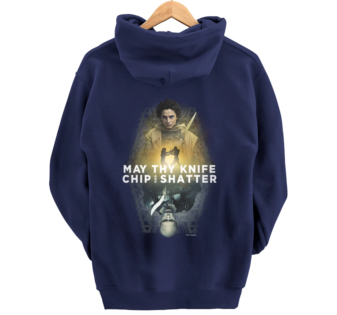 Dune Part Two May Thy Knife Chip & Shatter Epic Battle Shot Pullover Hoodie