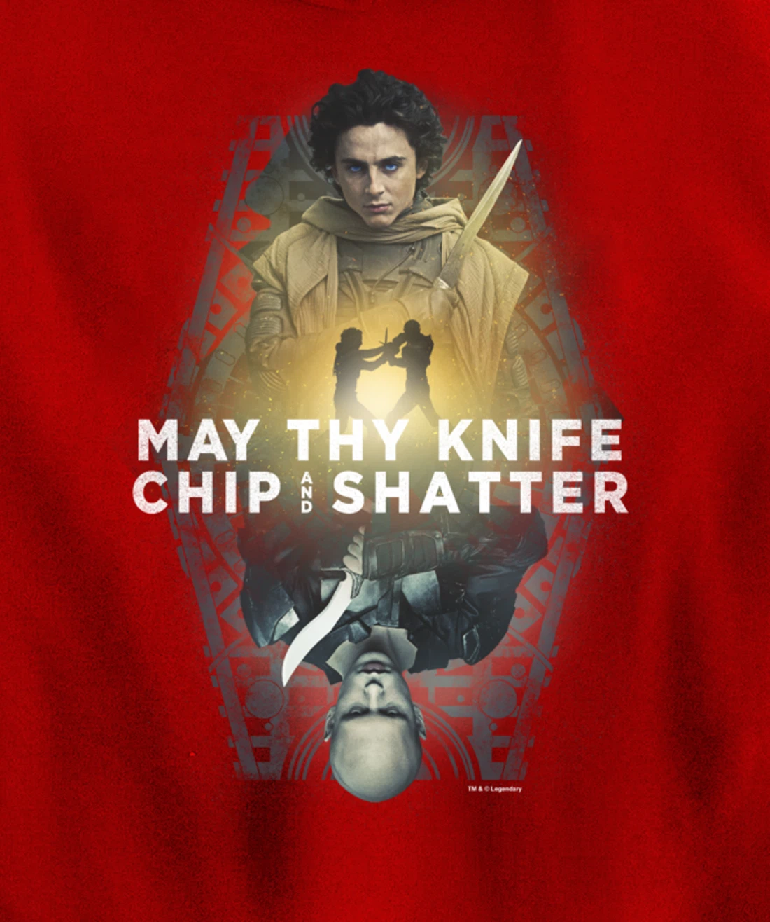 Dune Part Two May Thy Knife Chip & Shatter Epic Battle Shot Pullover Hoodie