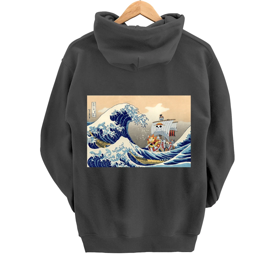 Hokusai The great wave off kanagawa Japanese art Anime Pullover Hoodie