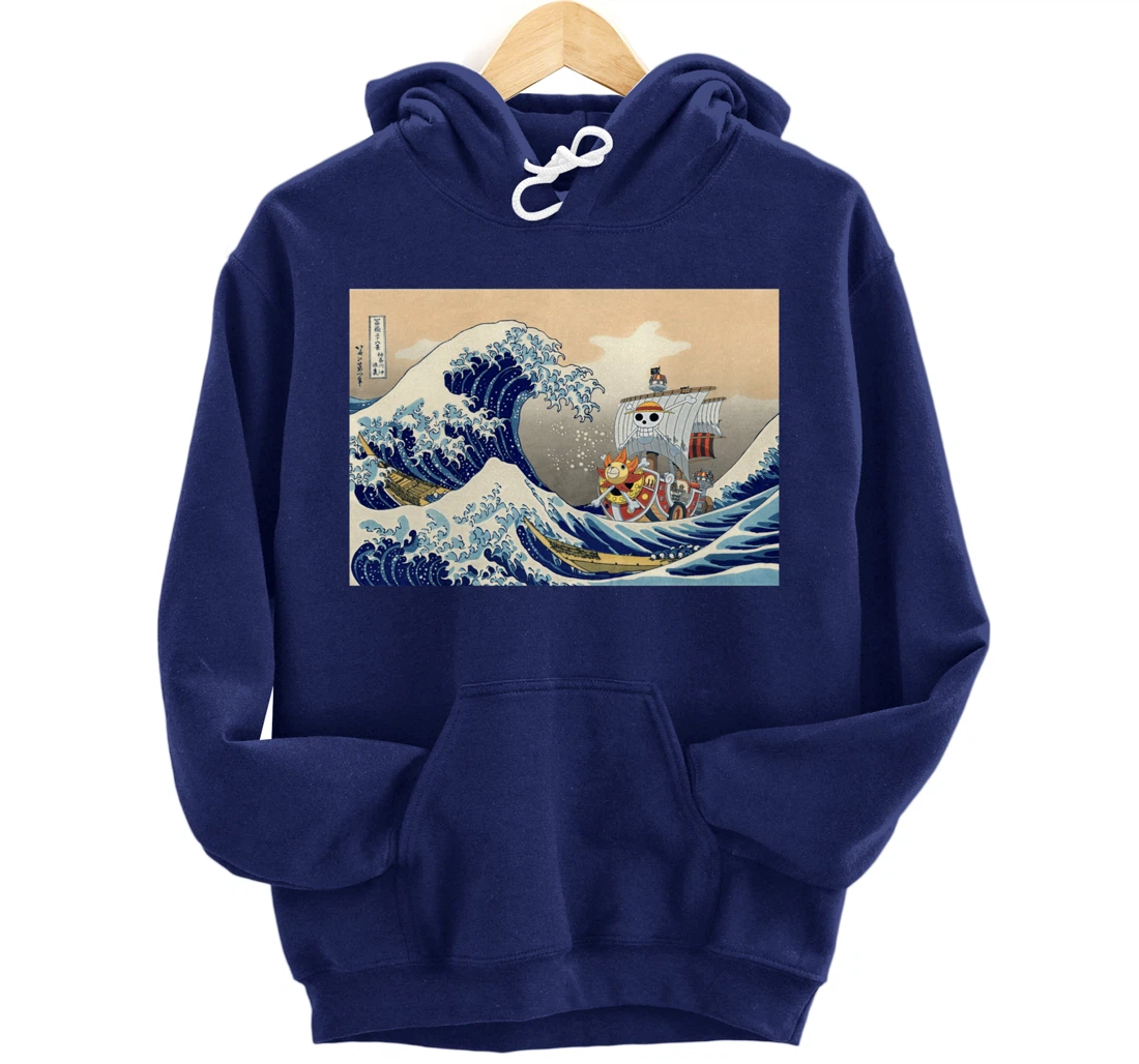 Hokusai The great wave off kanagawa Japanese art Anime Pullover Hoodie