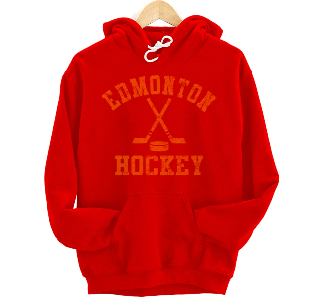 Vintage Edmonton Hockey Pullover Hoodie