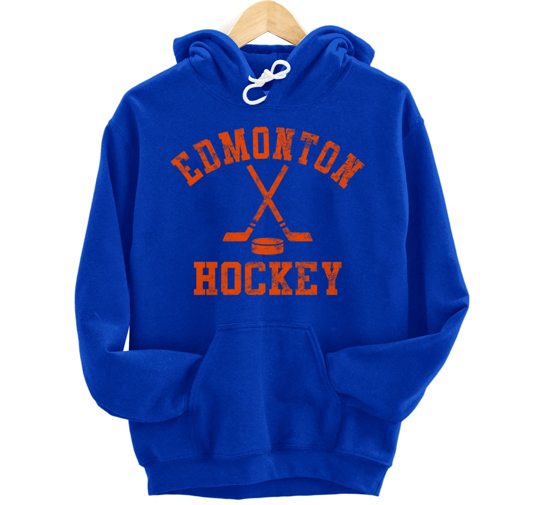 Vintage Edmonton Hockey Pullover Hoodie