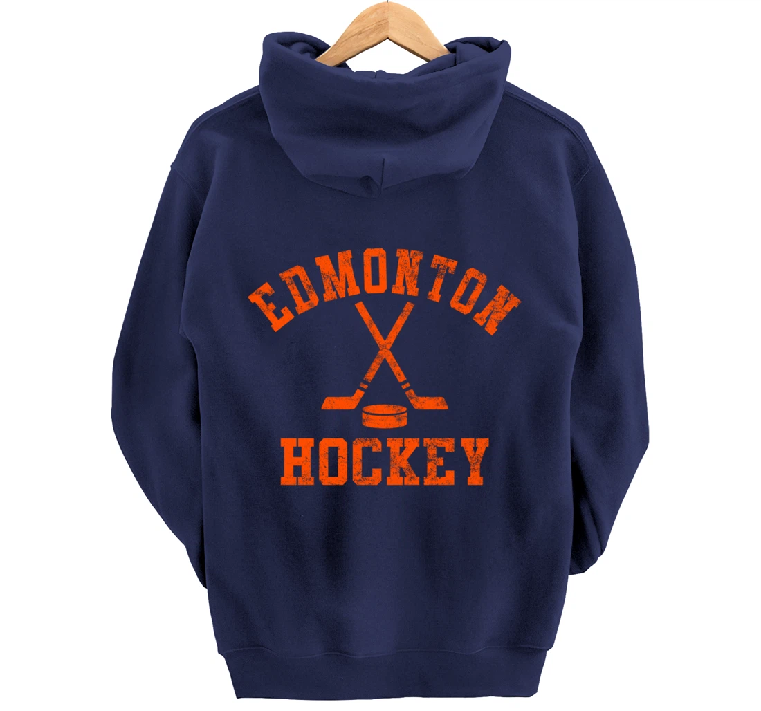 Vintage Edmonton Hockey Pullover Hoodie