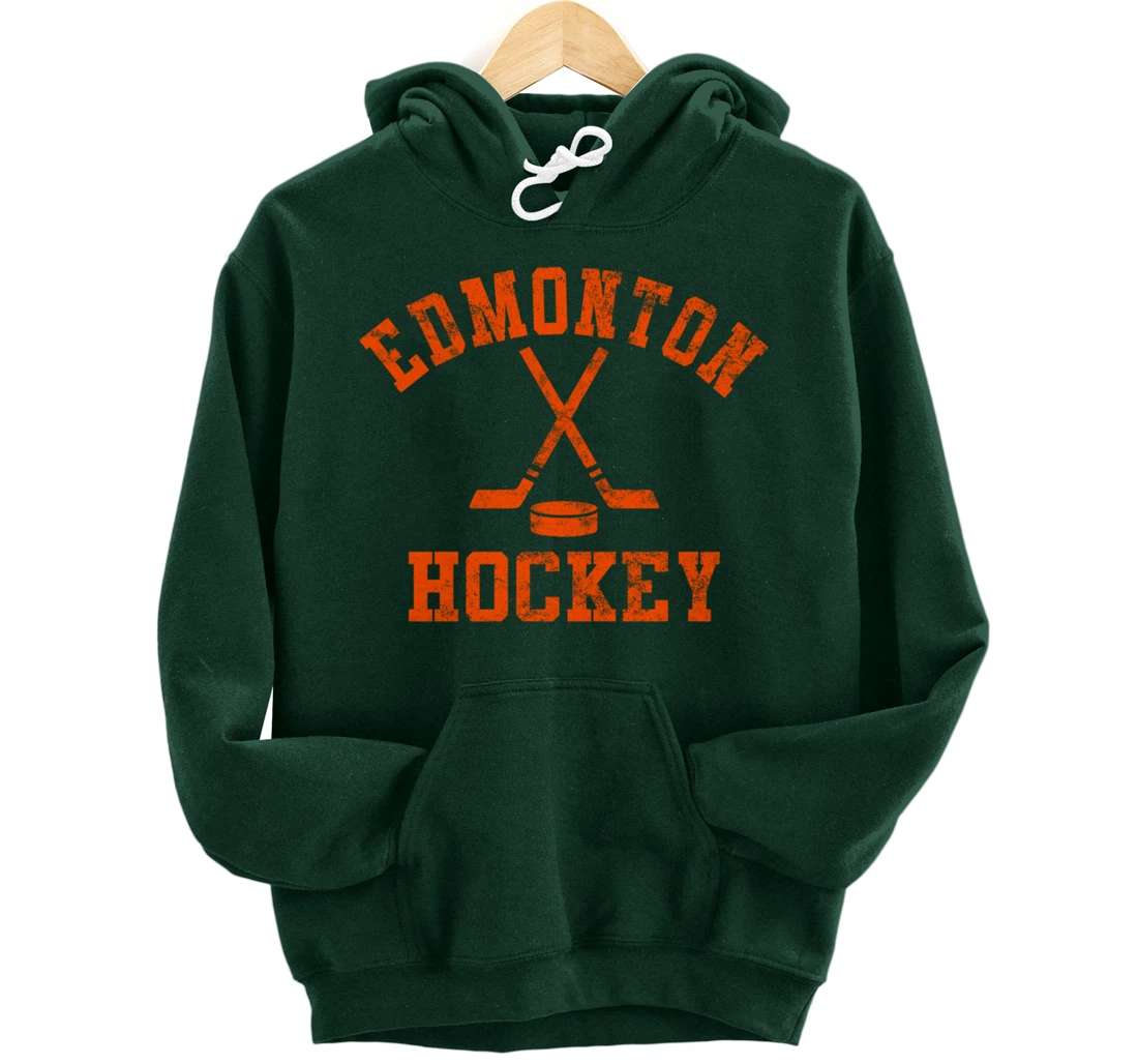 Vintage Edmonton Hockey Pullover Hoodie