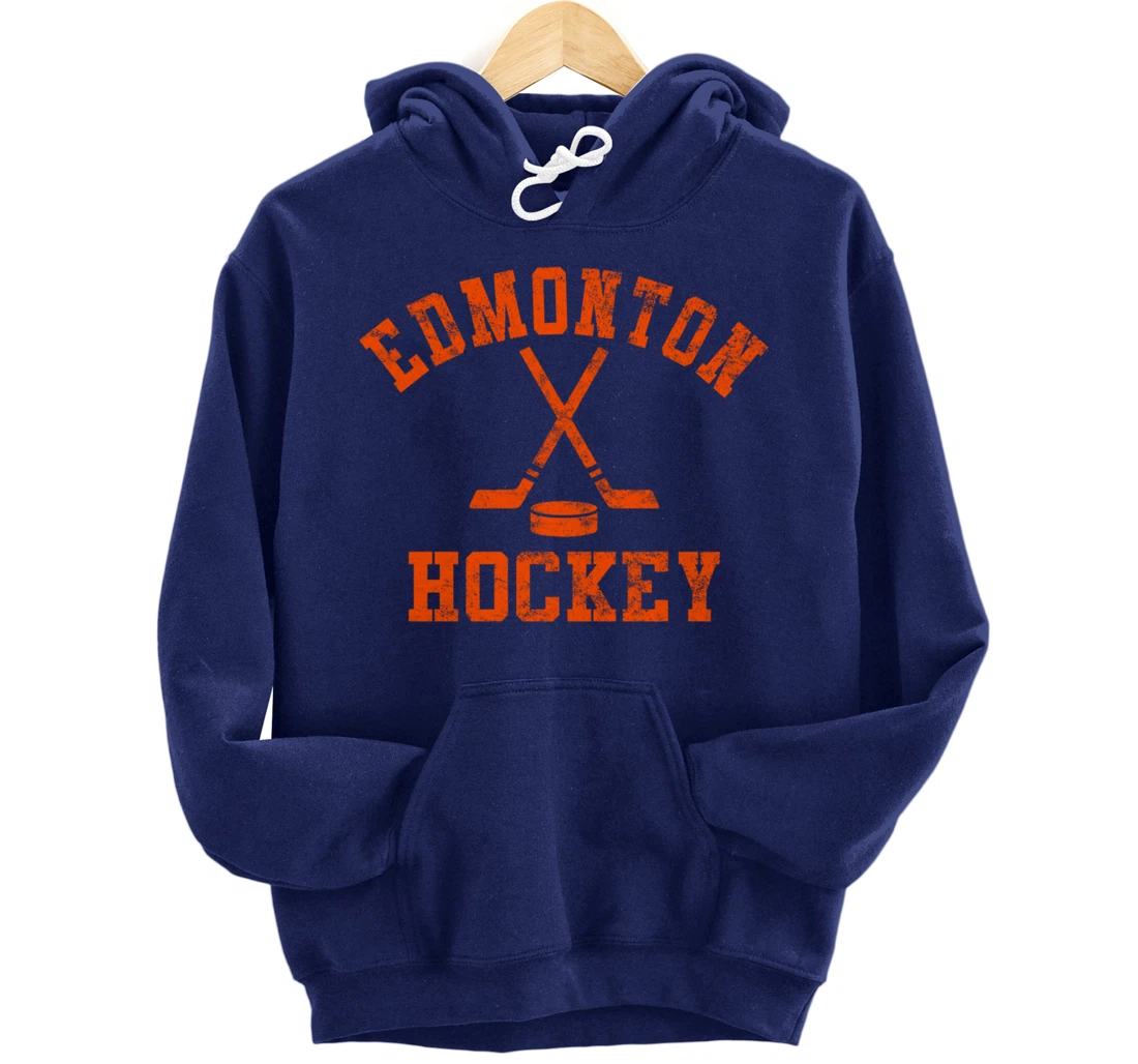 Vintage Edmonton Hockey Pullover Hoodie