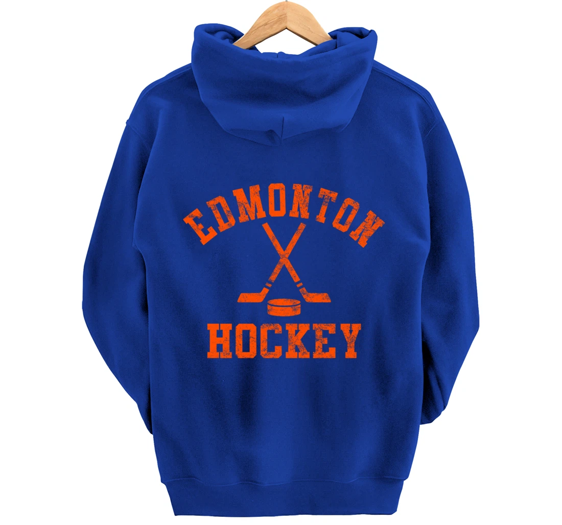 Vintage Edmonton Hockey Pullover Hoodie