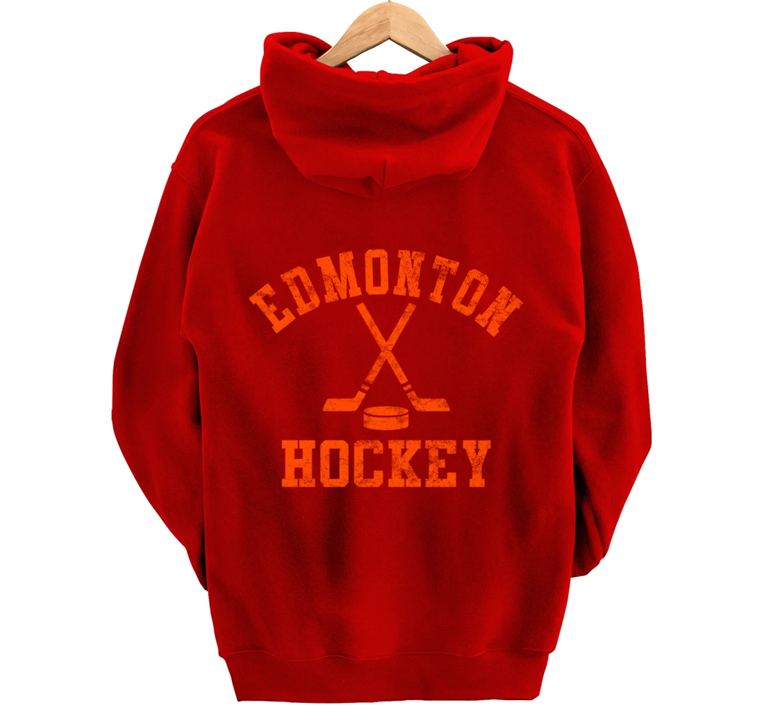 Vintage Edmonton Hockey Pullover Hoodie
