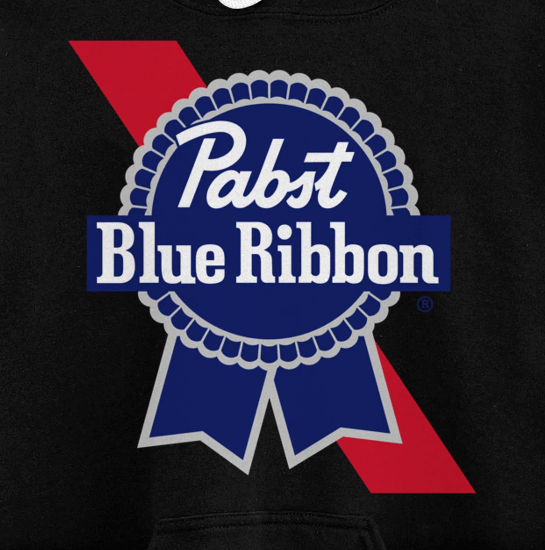Pabst Blue Ribbon Fashion Label - Vintage Artwork Pullover Hoodie