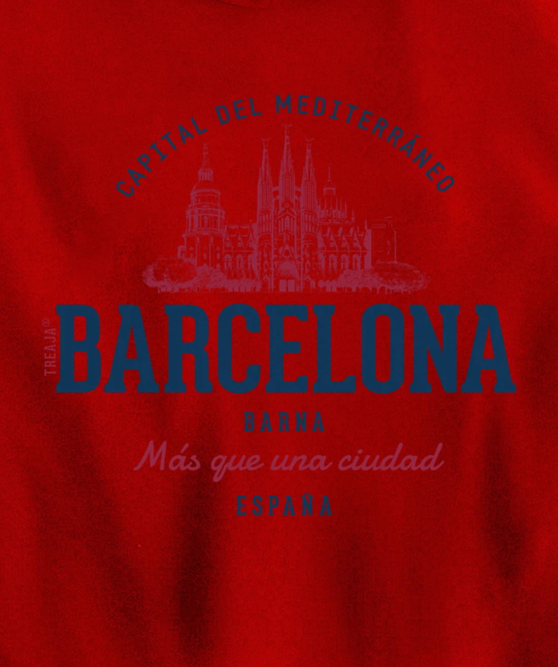 Spain Retro Styled Vintage Barcelona Pullover Hoodie