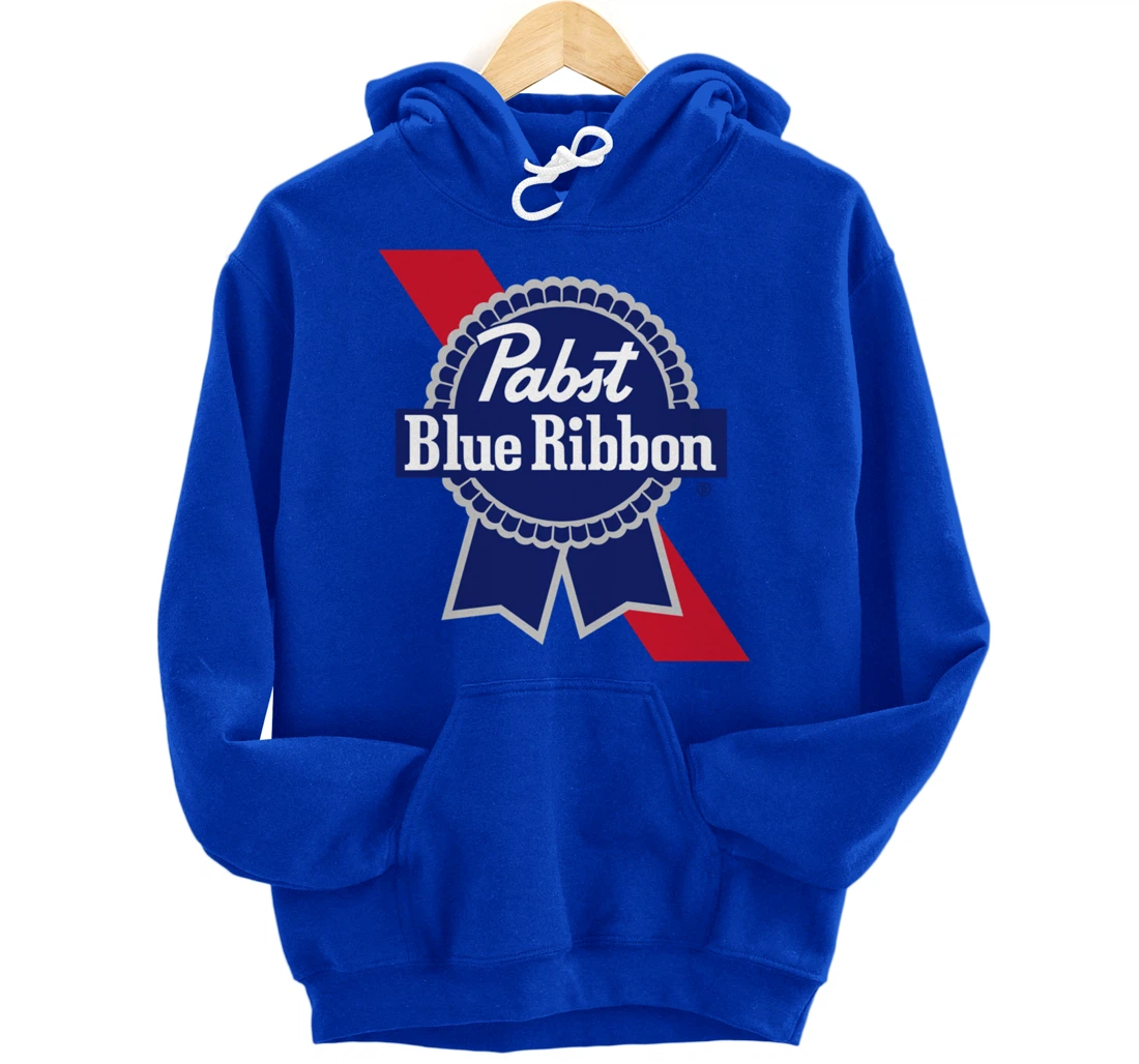 Pabst Blue Ribbon Fashion Label - Vintage Artwork Pullover Hoodie