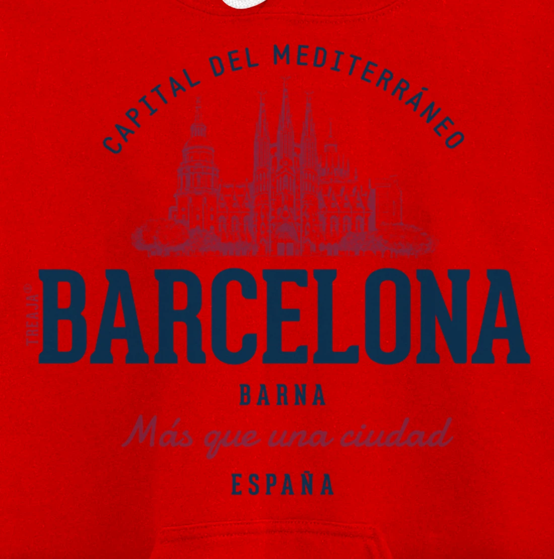 Spain Retro Styled Vintage Barcelona Pullover Hoodie