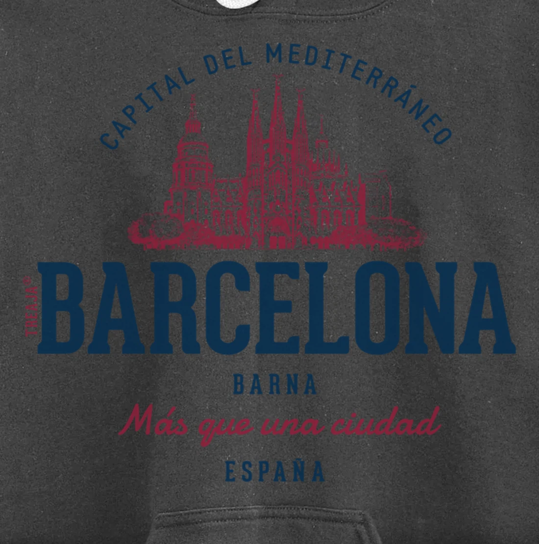 Spain Retro Styled Vintage Barcelona Pullover Hoodie