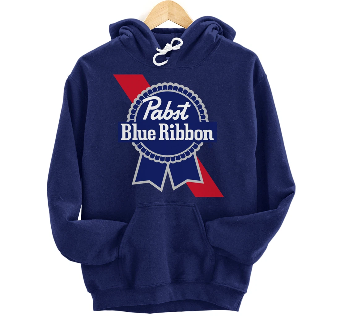 Pabst Blue Ribbon Fashion Label - Vintage Artwork Pullover Hoodie