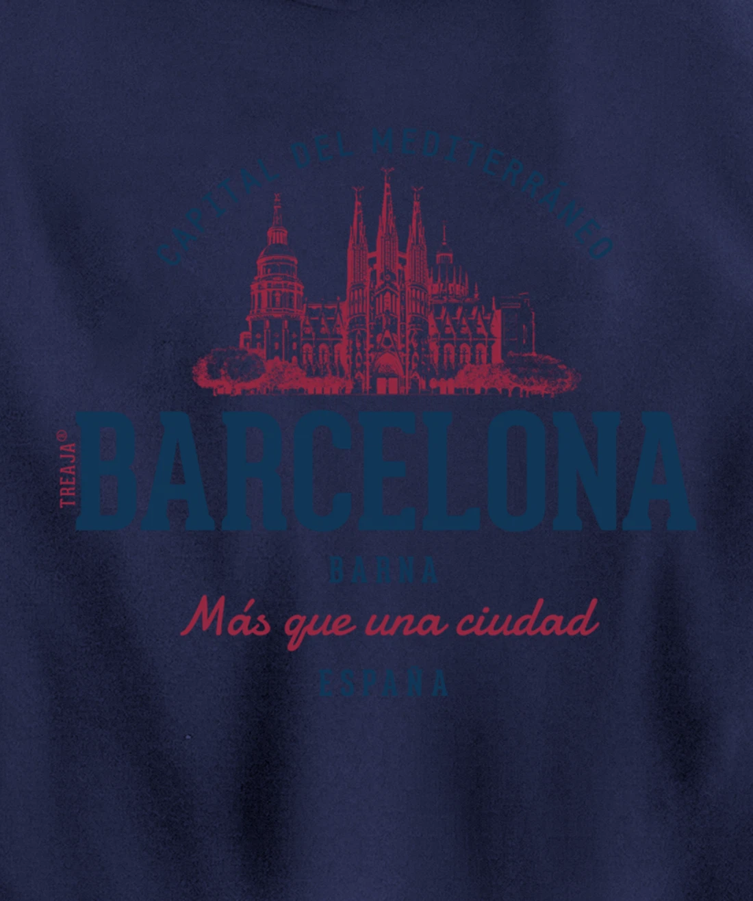 Spain Retro Styled Vintage Barcelona Pullover Hoodie