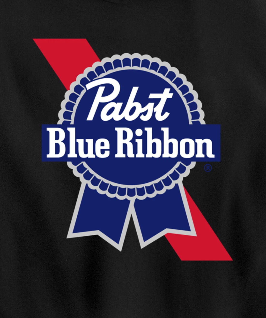 Pabst Blue Ribbon Fashion Label - Vintage Artwork Pullover Hoodie
