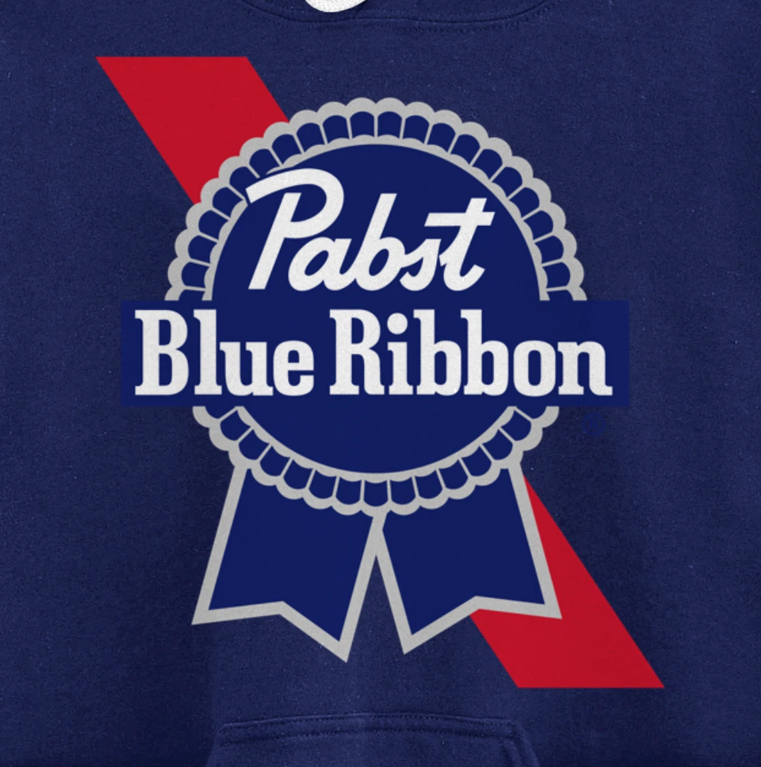 Pabst Blue Ribbon Fashion Label - Vintage Artwork Pullover Hoodie