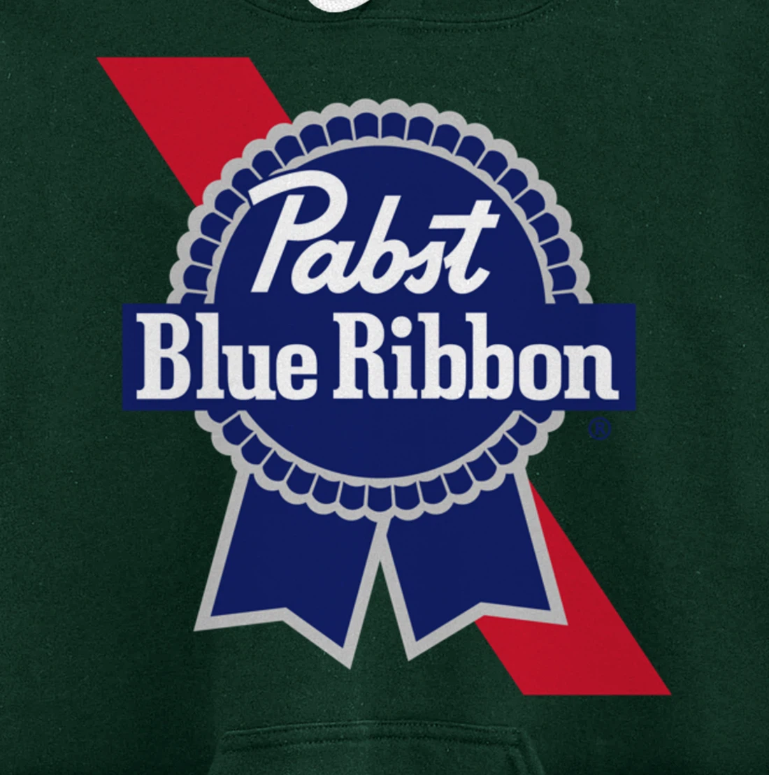 Pabst Blue Ribbon Fashion Label - Vintage Artwork Pullover Hoodie