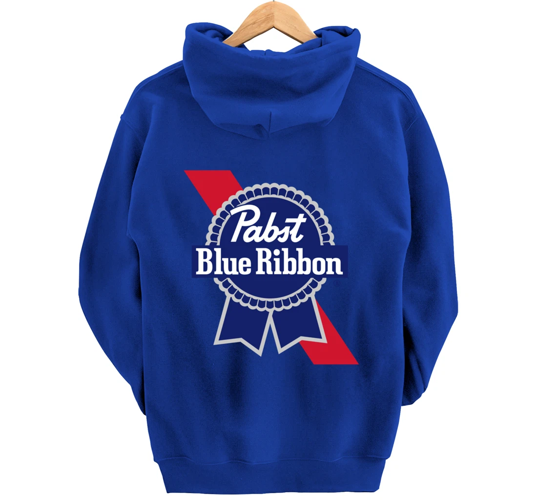 Pabst Blue Ribbon Fashion Label - Vintage Artwork Pullover Hoodie