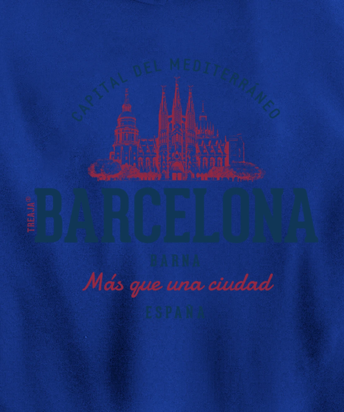 Spain Retro Styled Vintage Barcelona Pullover Hoodie