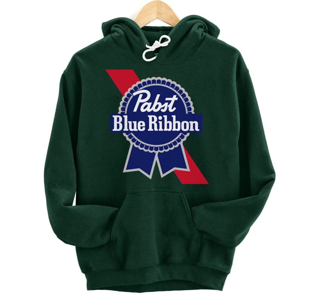 Pabst Blue Ribbon Fashion Label - Vintage Artwork Pullover Hoodie