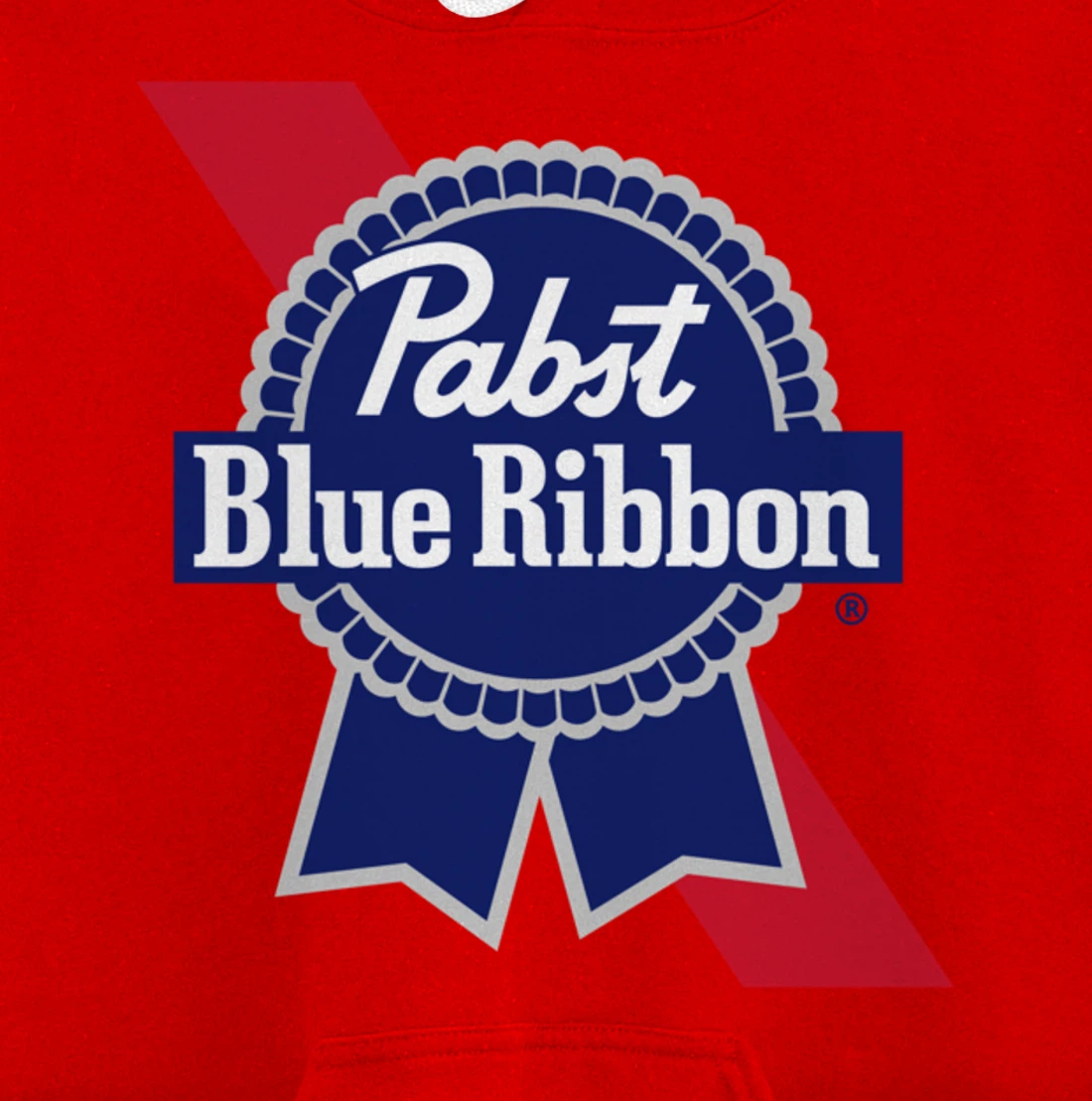 Pabst Blue Ribbon Fashion Label - Vintage Artwork Pullover Hoodie