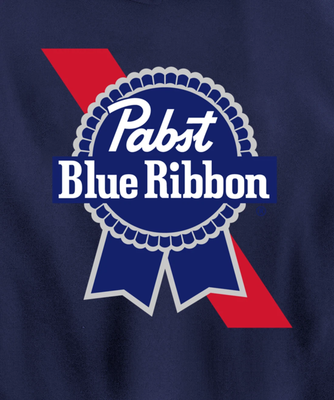 Pabst Blue Ribbon Fashion Label - Vintage Artwork Pullover Hoodie