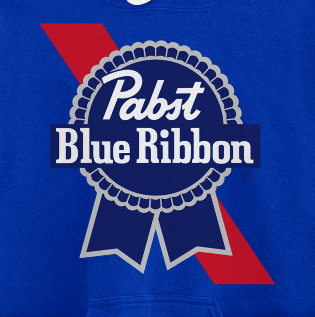 Pabst Blue Ribbon Fashion Label - Vintage Artwork Pullover Hoodie