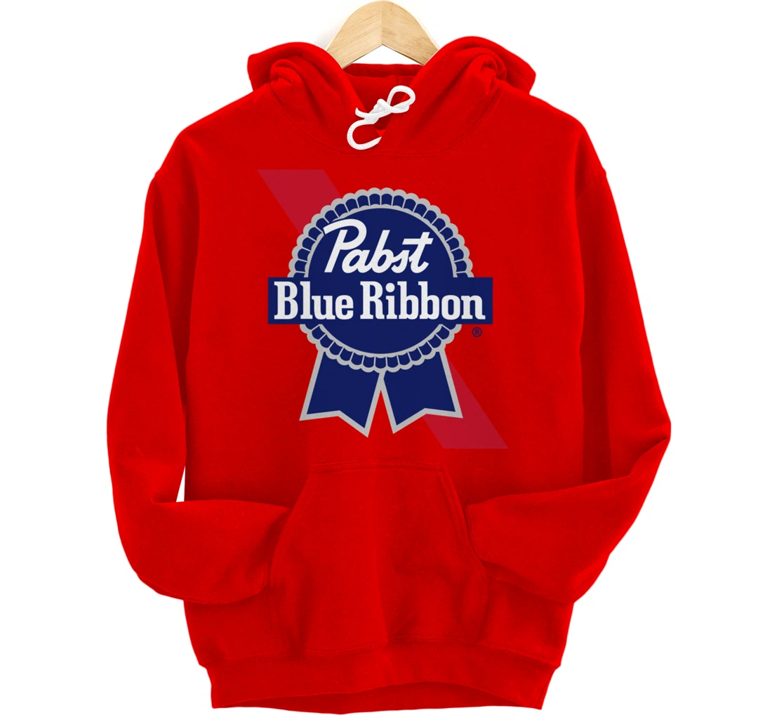 Pabst Blue Ribbon Fashion Label - Vintage Artwork Pullover Hoodie