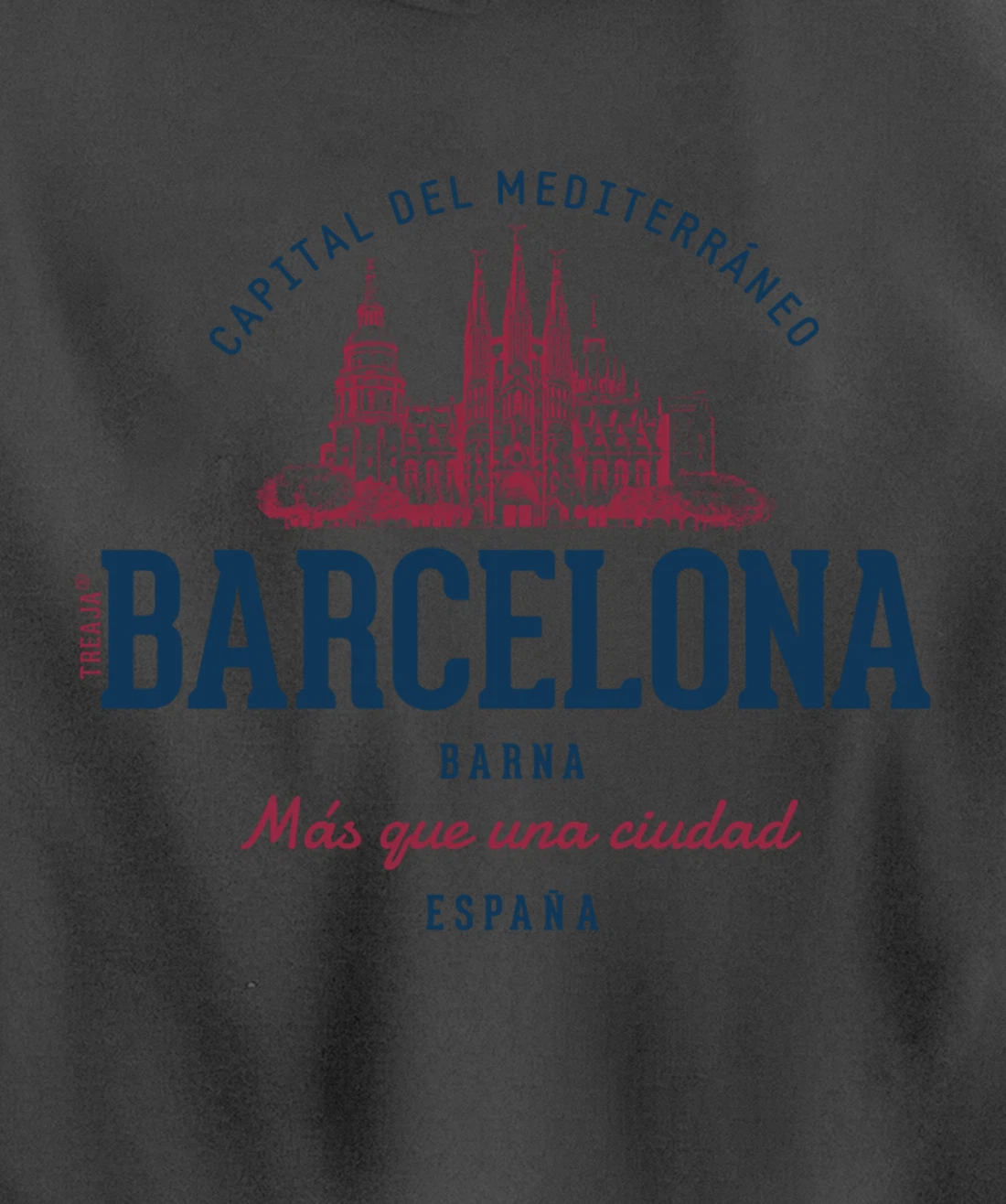 Spain Retro Styled Vintage Barcelona Pullover Hoodie