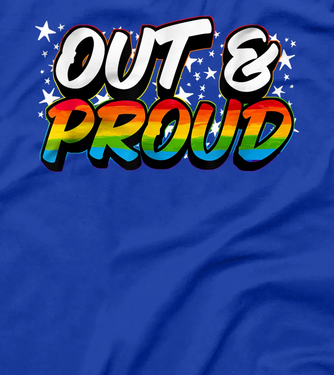 OUT & PROUD Lesbian Bisexual Trans Gay Pride T-Shirt, Women T-Shirt