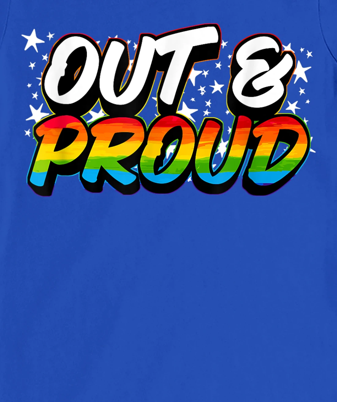 OUT & PROUD Lesbian Bisexual Trans Gay Pride T-Shirt, Women T-Shirt