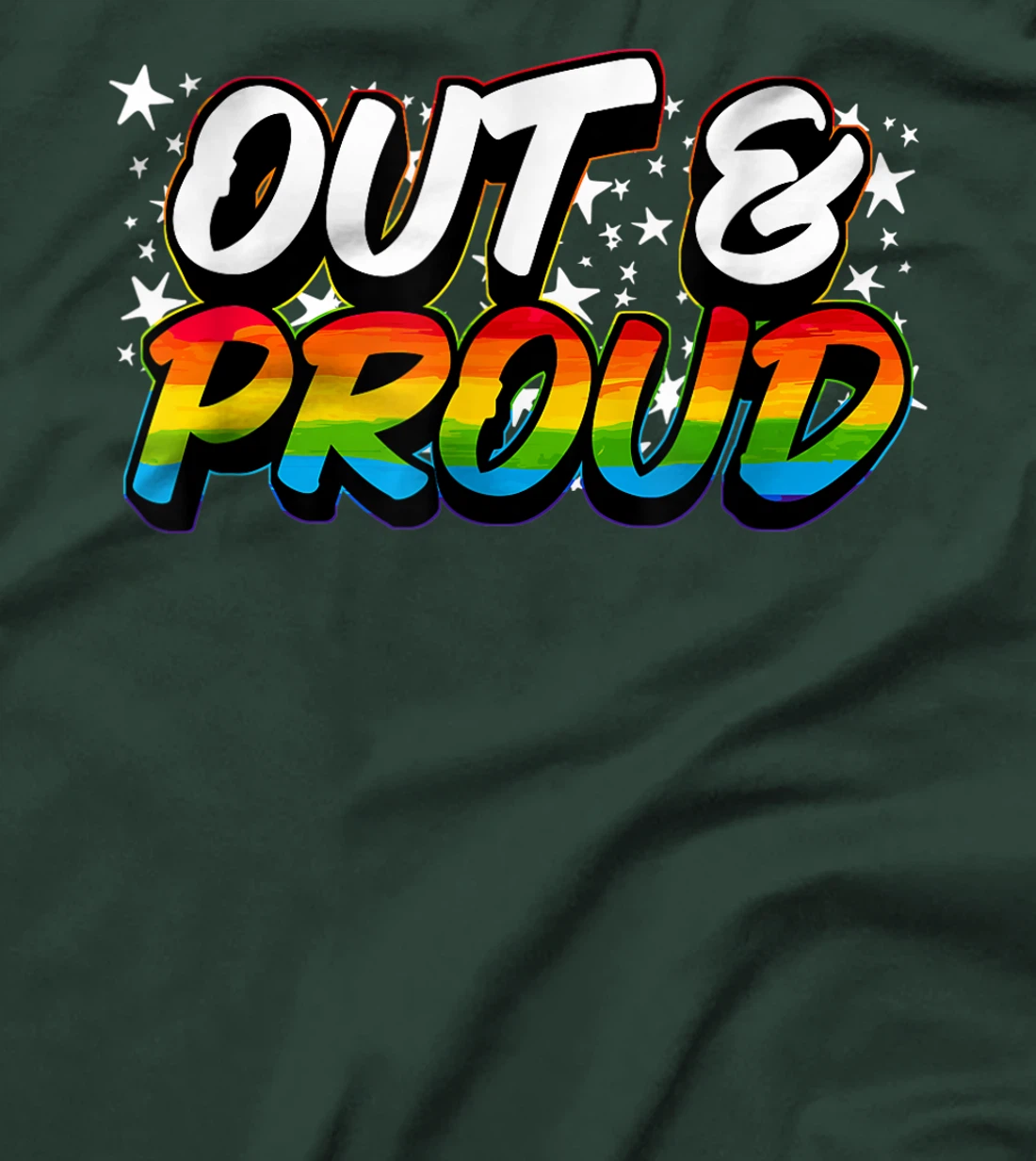 OUT & PROUD Lesbian Bisexual Trans Gay Pride T-Shirt, Women T-Shirt