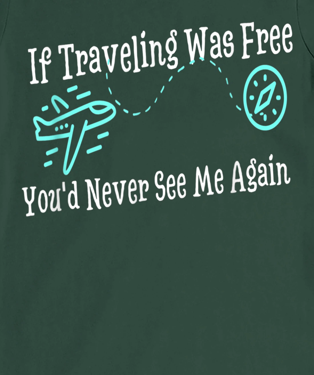 If Traveling Was Free, You'd Never See Me Again Humor T-Shirt, Women T-Shirt