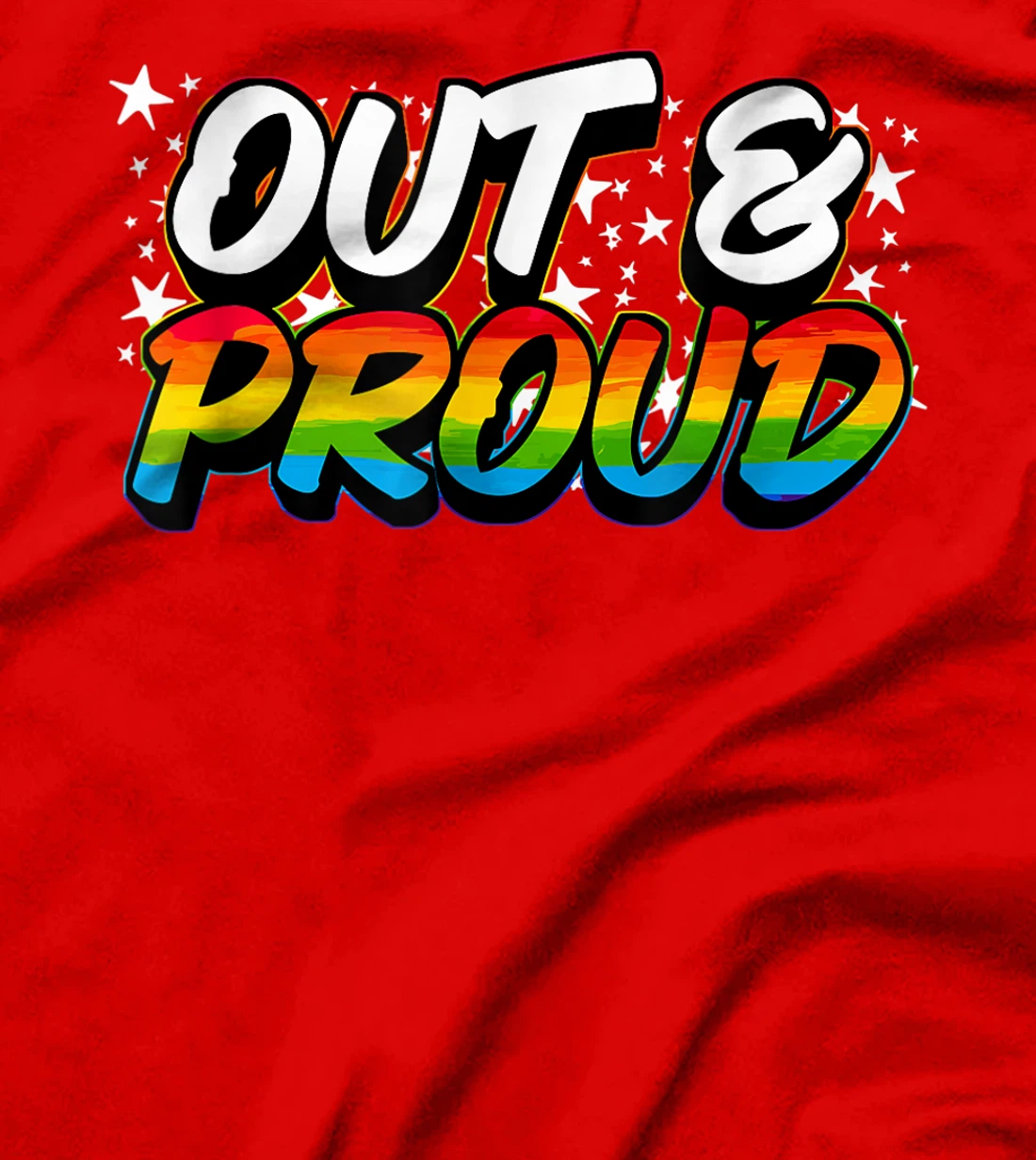 OUT & PROUD Lesbian Bisexual Trans Gay Pride T-Shirt, Women T-Shirt