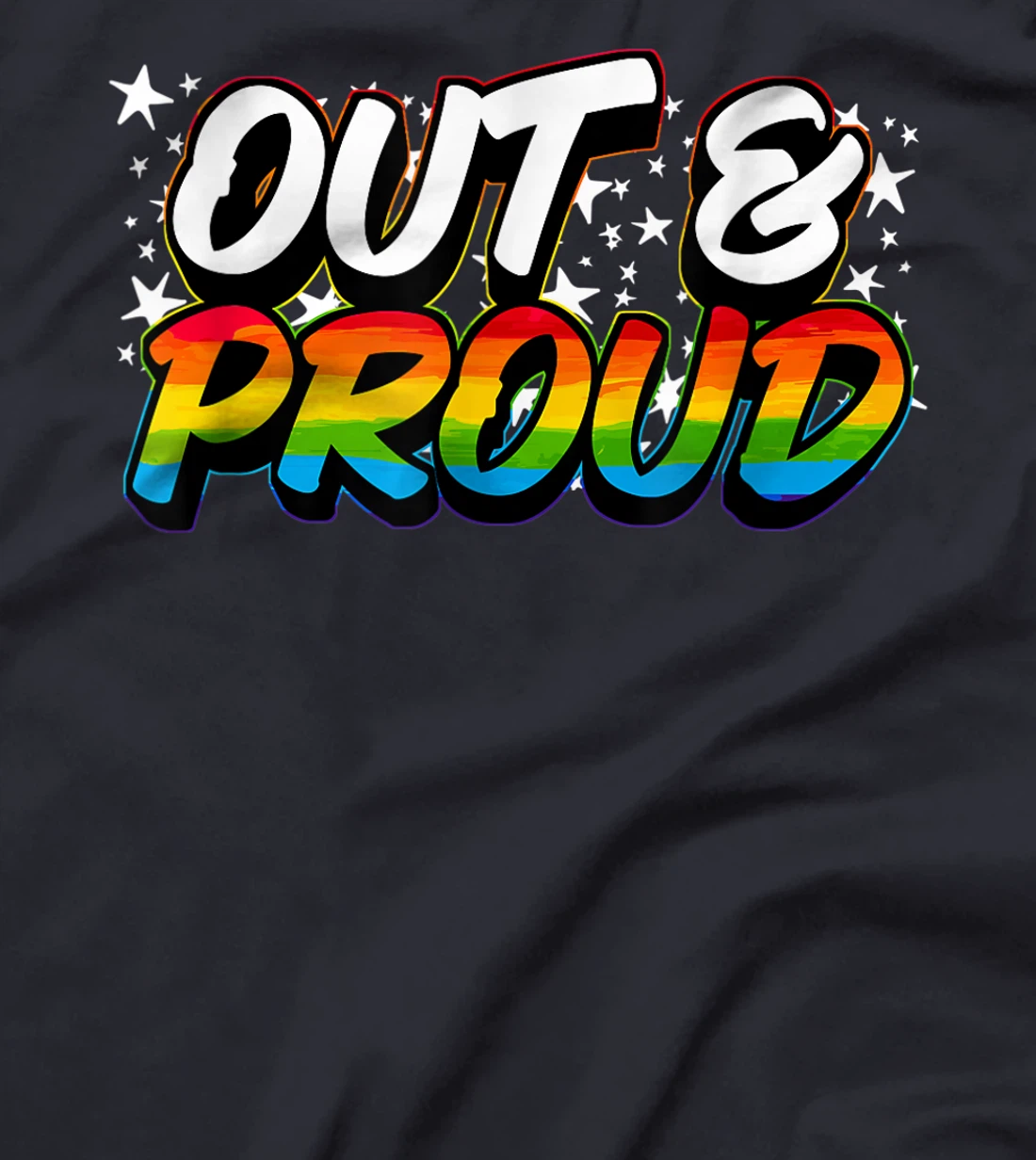 OUT & PROUD Lesbian Bisexual Trans Gay Pride T-Shirt, Women T-Shirt