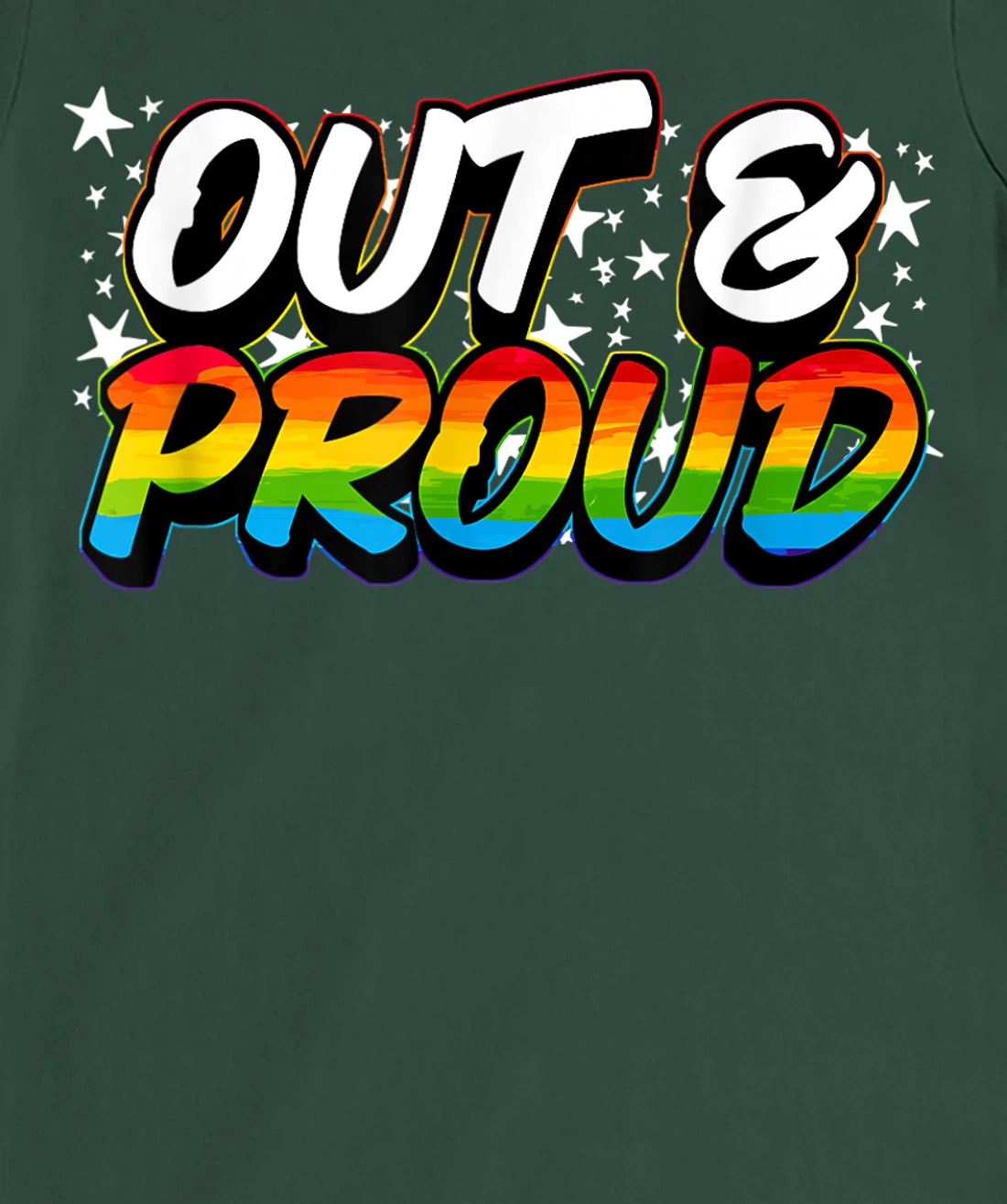 OUT & PROUD Lesbian Bisexual Trans Gay Pride T-Shirt, Women T-Shirt