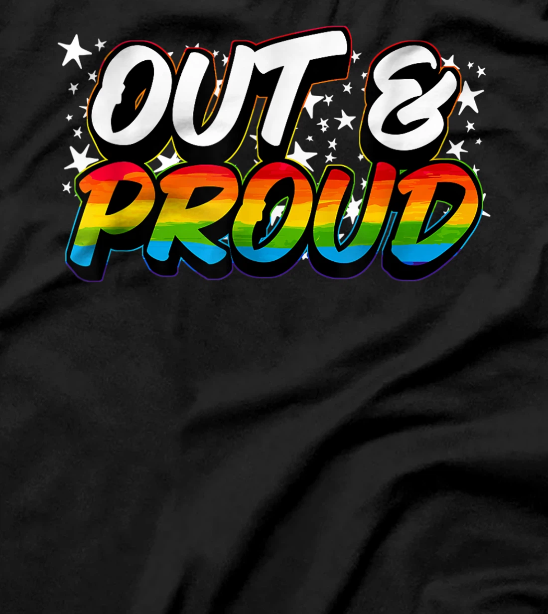 OUT & PROUD Lesbian Bisexual Trans Gay Pride T-Shirt, Women T-Shirt