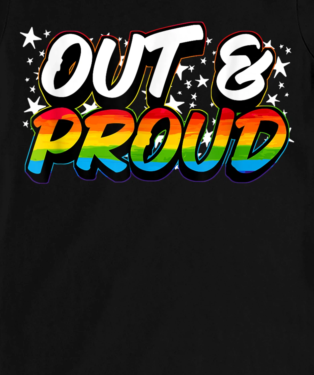OUT & PROUD Lesbian Bisexual Trans Gay Pride T-Shirt, Women T-Shirt