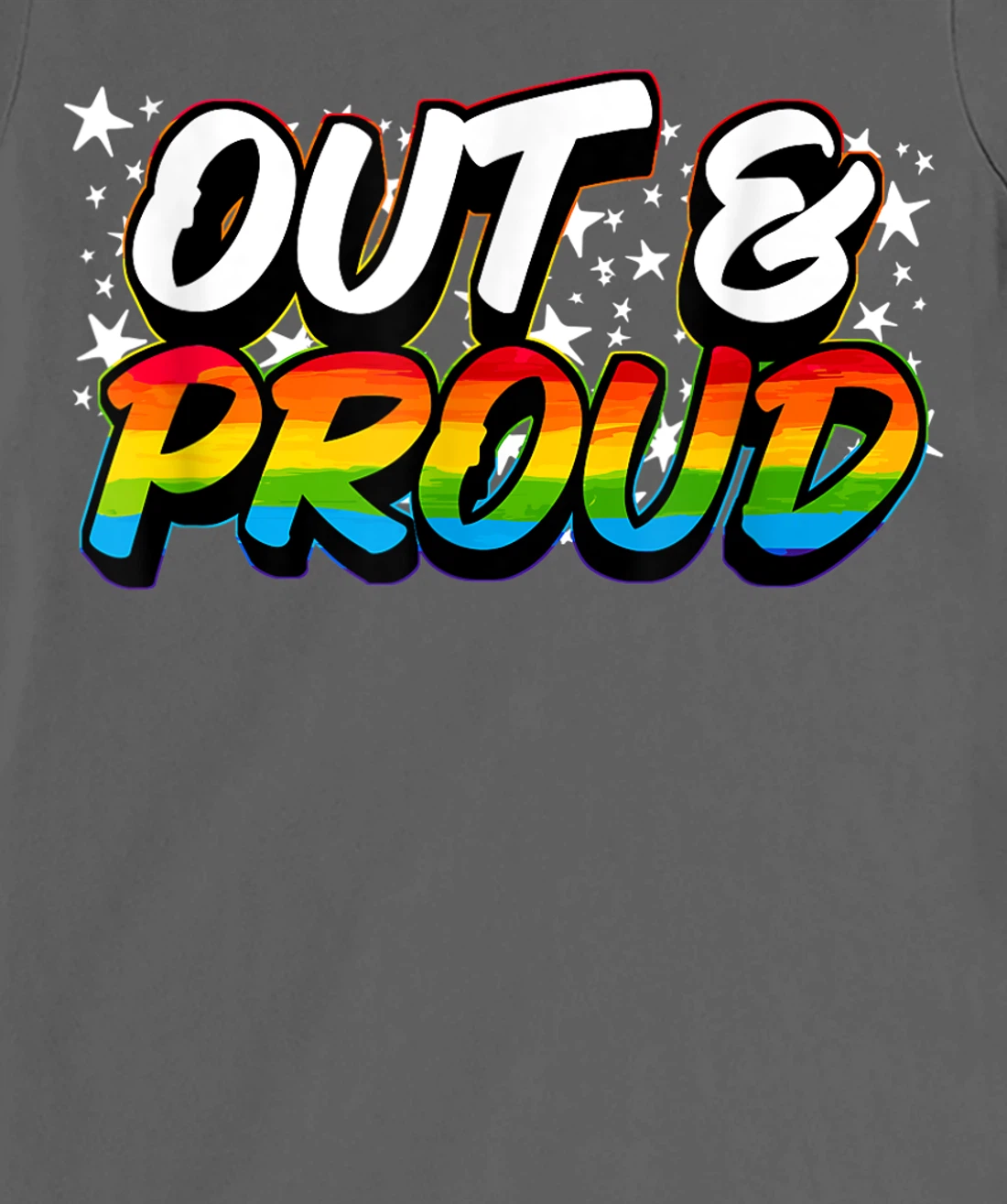 OUT & PROUD Lesbian Bisexual Trans Gay Pride T-Shirt, Women T-Shirt