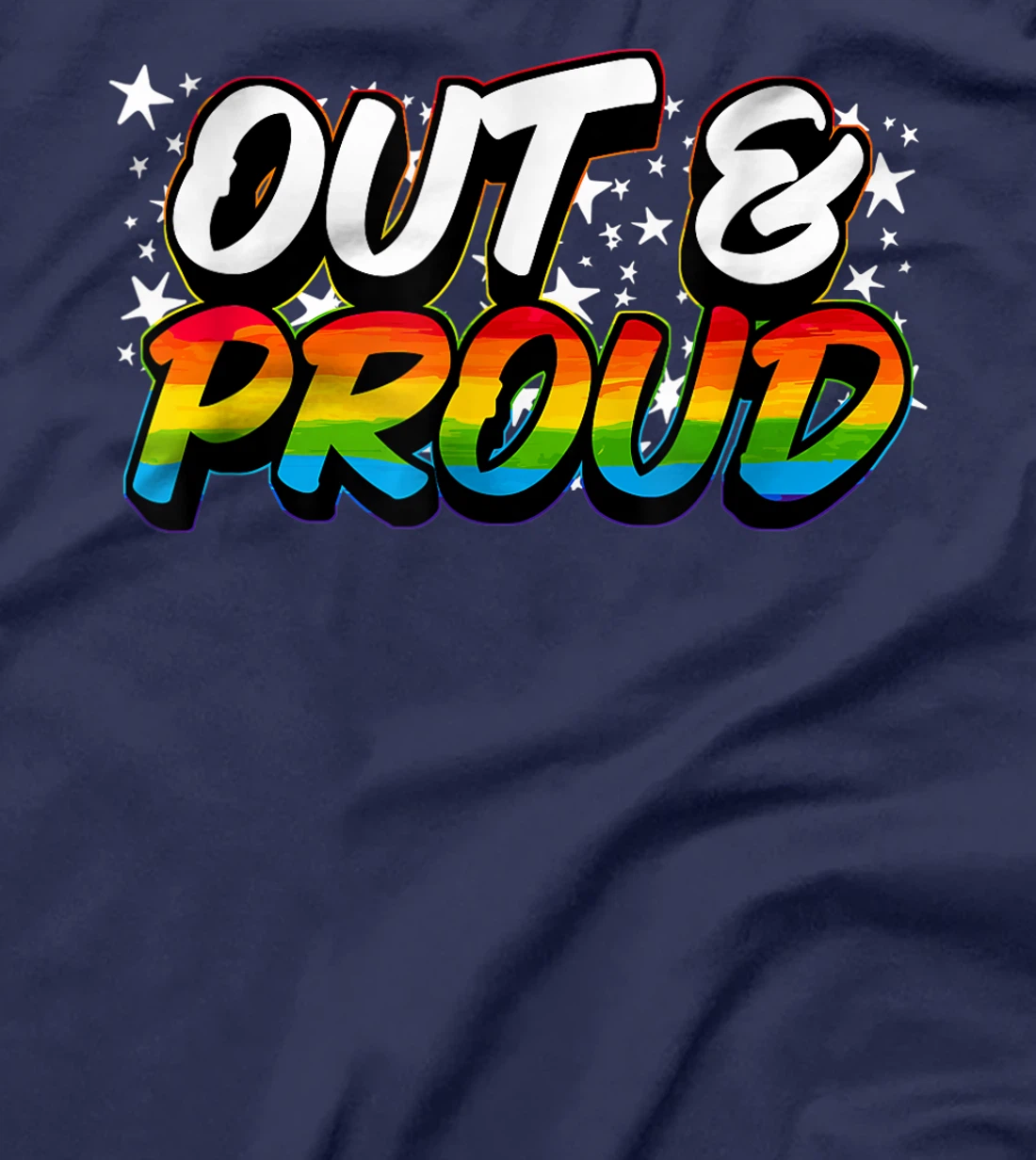 OUT & PROUD Lesbian Bisexual Trans Gay Pride T-Shirt, Women T-Shirt